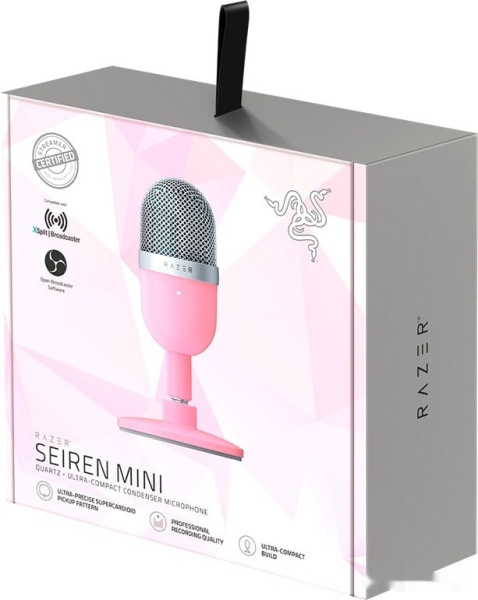Микрофон Razer Seiren Mini - Quartz, RZ19-03450200-R3M1