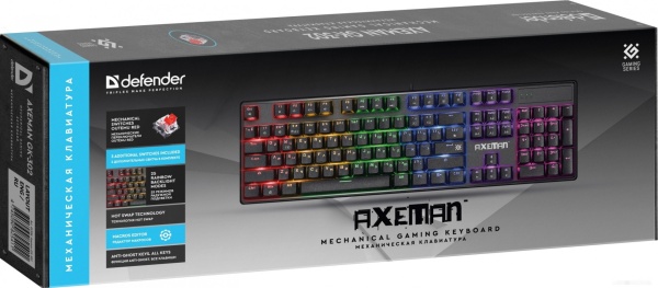 Клавиатура Defender Axeman GK-302 Black, 45306