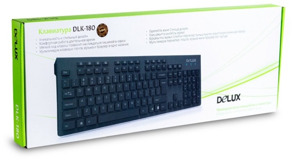 Клавиатура Delux DLK-180UB, Multimedia, USB, Black