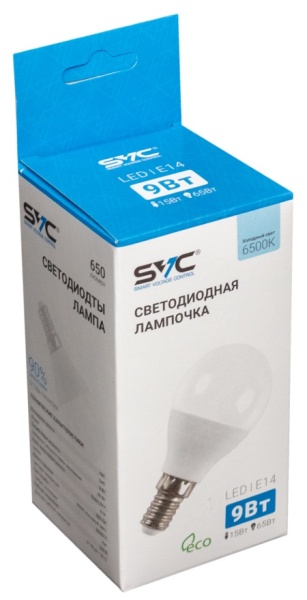 Лампочка SVC LED G45-9W-E14-6500K