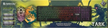 Комплект игровой  мышь + клавиатура + ковер Defender Tark C-779 RU