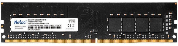 Оперативная память DDR4 2666/4Gb Netac Basic, NTBSD4P26SP-04