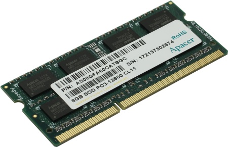 Оперативная память для ноутбука DDR3 1600/8G Apacer, DS.08G2K.KAM, 1.5V