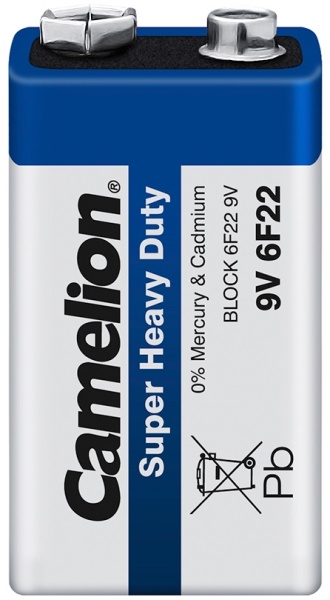 Батарейка CAMELION Super Heavy Duty, 6F22-SP1B (Крона PP3) , 9V, 1шт