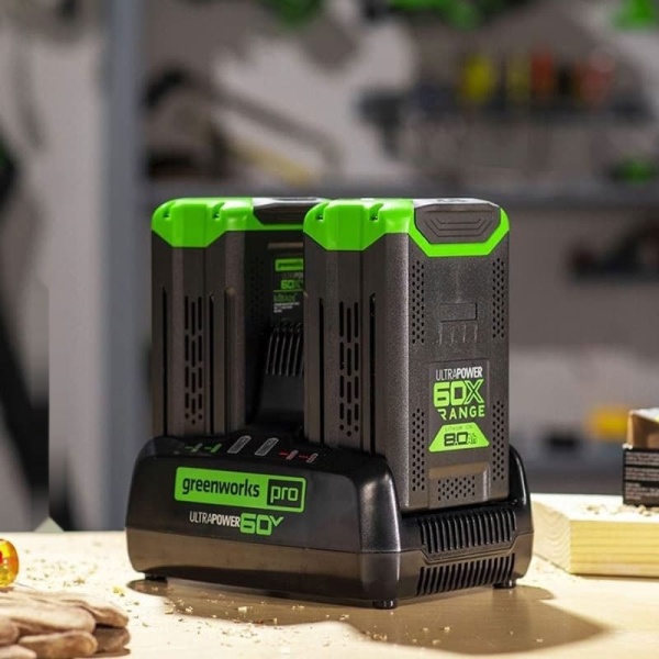 Зарядное устройство для двух аккумуляторов Greenworks G60DC10 60V 10А, 2954407