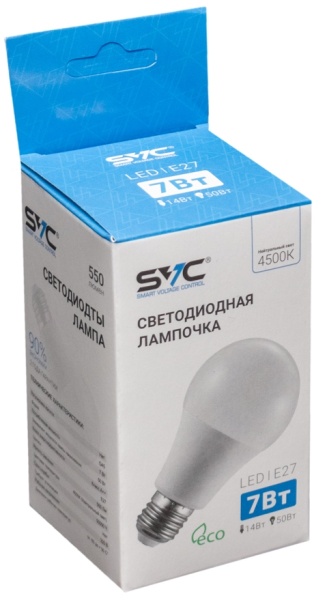 Лампочка SVC LED G45-7W-E27-4500K