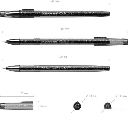 Ручка гелевая Erich Krause Gelica черный 45472