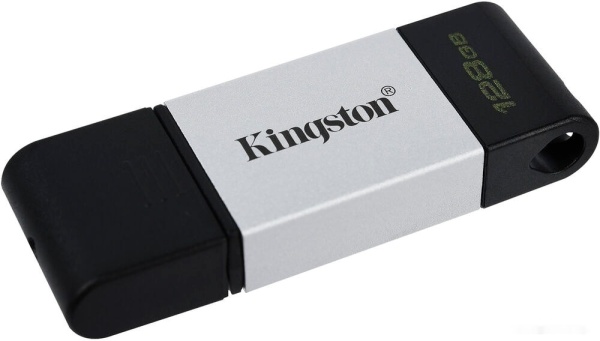 USB Flash drive 128Gb Kingston Data Traveler 80, DT80/128GB, Black/Silver, только Type-C