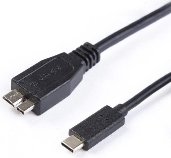 Кабель SHIP MICRO-B USB на USB-C 3.1, Black, USB308-1P, 1 м.