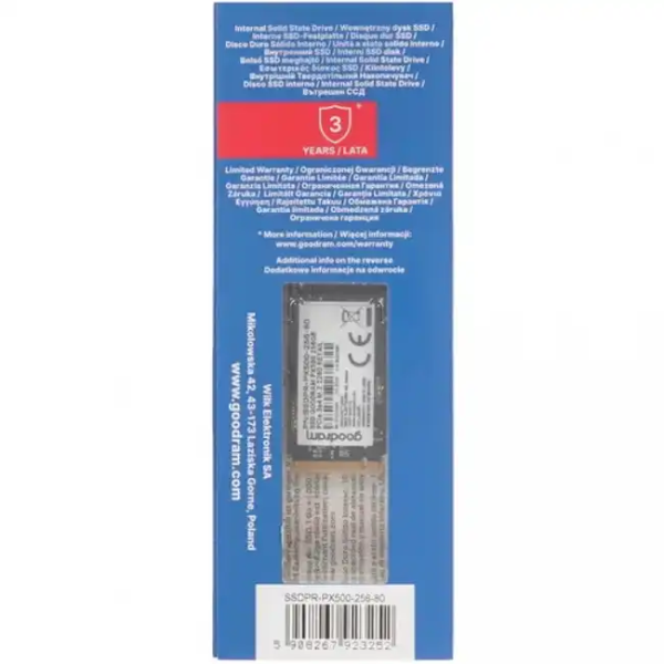 Диск SSD M.2 PCI-E 256GB Goodram PX500 G2, SSDPR-PX500-256-80-G2