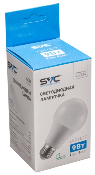 Лампочка SVC LED G45-9W-E27-4500K