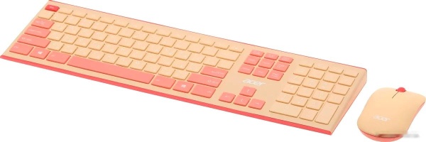 Комплект клавиатура + мышь Acer OCC205 Wireless Pink/Beige, ZL.ACCEE.00F