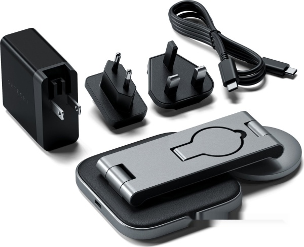 Беспроводное зарядное устройство Satechi 3-in-1 Foldable Qi2 Wireless Charging Stand, ST-Q31FM-EA