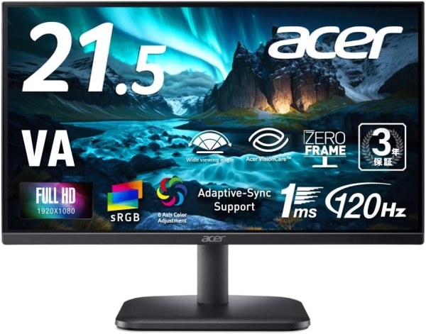Монитор 21.5" Acer EK221QJ0bi, UM.WE1EE.008