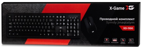 Комплект клавиатура + мышь X-Game XD-1100OUB, USB, Black