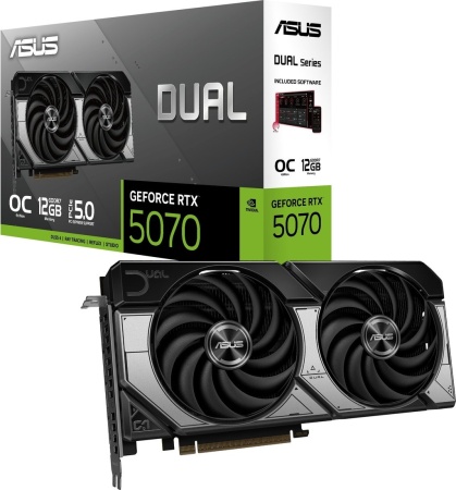 Видеокарта ASUS Dual RTX 5070 12GB GDDR7 OC Edition, DUAL-RTX5070-O12G