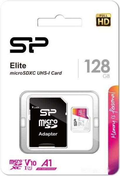 Карта памяти microSDXC 128GB Silicon Power Elite, SP128GBSTXBV1V20SP