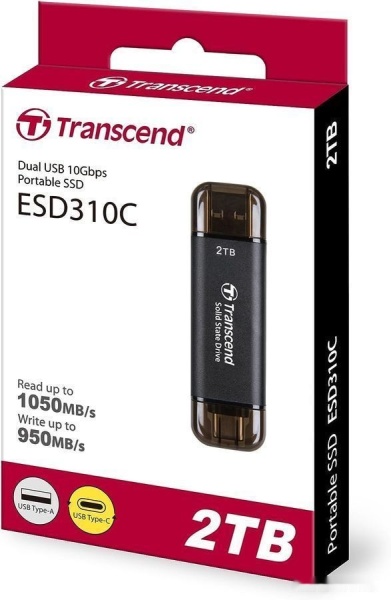 Внешний SSD 2TB Transcend ESD310, TS2TESD310C