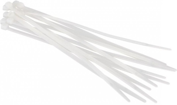 Хомут нейлоновый Deluxe 2.5*200 мм белый (100 штук в упаковке)