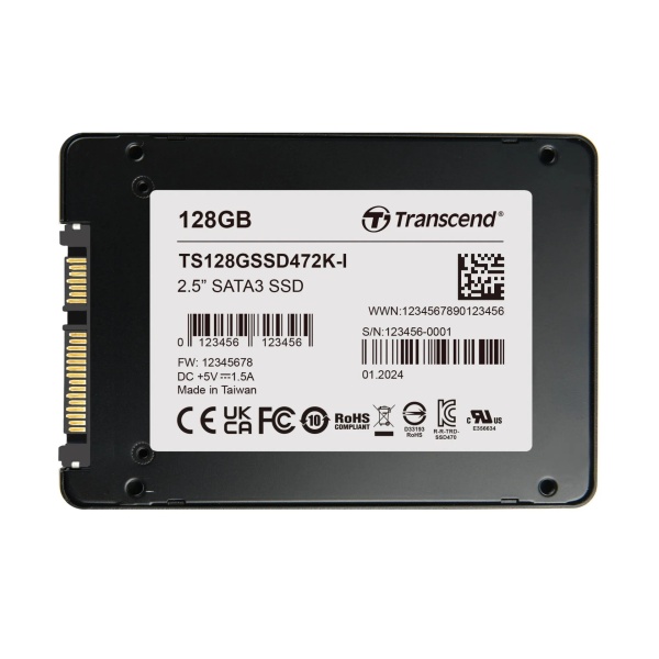Диск SSD 2.5" 128Gb Transcend, TS128GSSD472KI-VS1