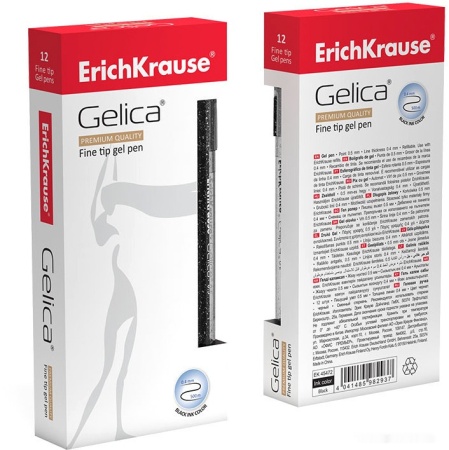 Ручка гелевая Erich Krause Gelica черный 45472