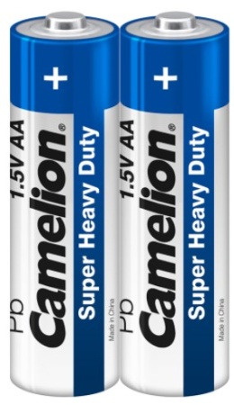 Батарейка CAMELION R6P-SP2B, Super Heavy Duty, AA, 1.5V, 2 шт. в плёнке