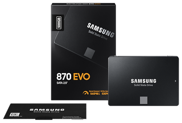 Диск SSD 2.5" 500GB Samsung 870 EVO, MZ-77E500BW