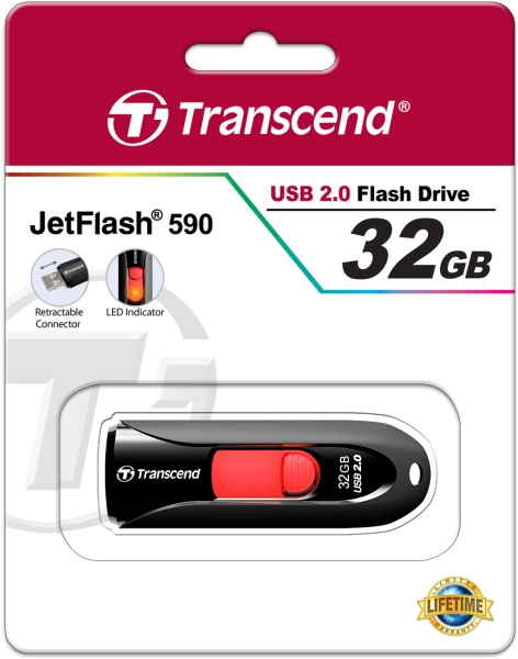 USB Flash drive 32GB 2.0 Transcend TS32GJF590K черный