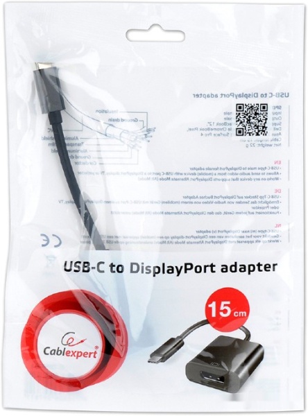 Конвертер USB Type-C 3.1 -> DisplayPort Cablexpert, A-CM-DPF-01