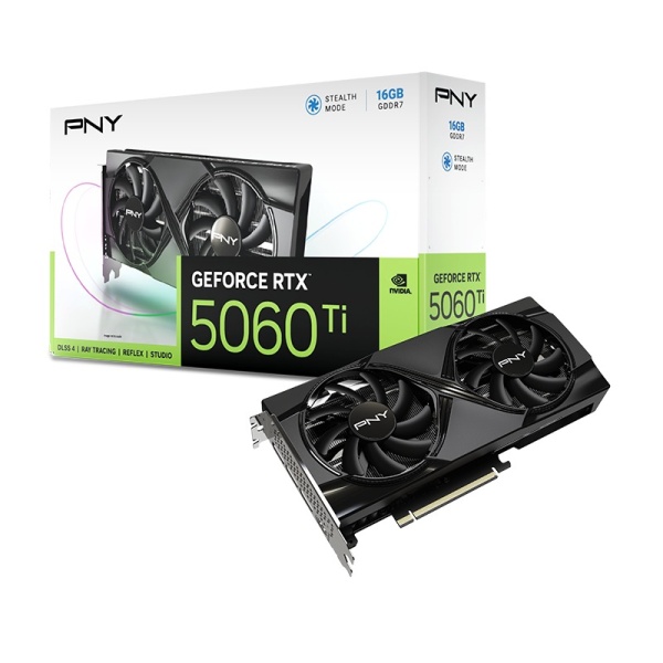 Видеокарта PNY RTX 5060 Dual Fan OC 8GB, VCG50608DFXPB1-O