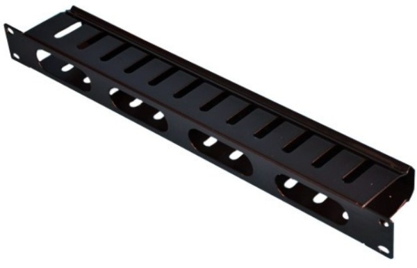 Кабельный органайзер SHIP J606-2, тип пенал, металлический, 1U, чёрный