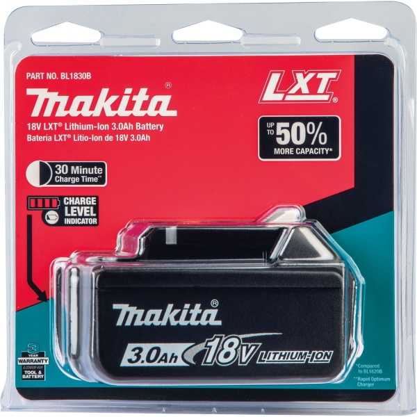 Аккумуляторная батарея Makita BL1830B 3.0Ah 18V, 632G12-3