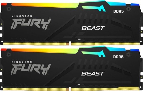 Оперативная память DDR5 6000/32Gb (2x16Gb) Kingston FURY Beast RGB, KF560C36BBE2AK2-32