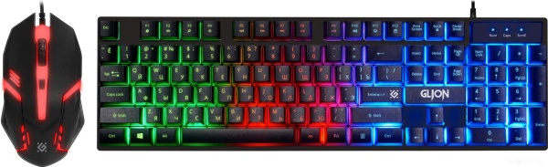 Комплект игровой клавиатура + мышь Defender Glion C-123 RU