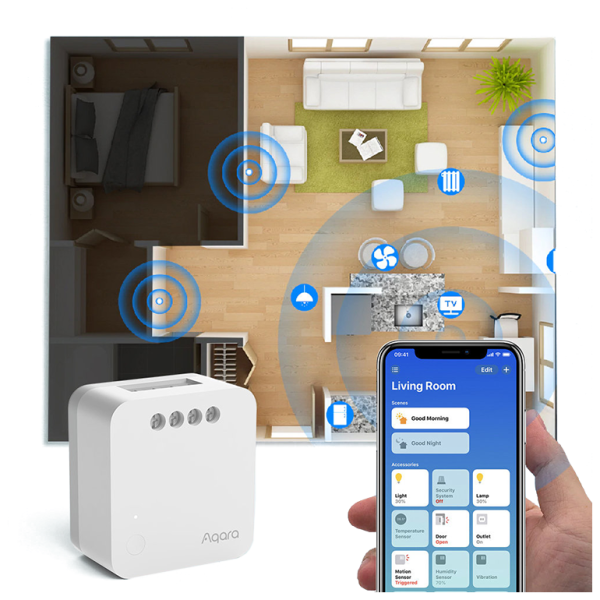 Реле Aqara Single Switch Module T1 (No Neutral), SSM-U02